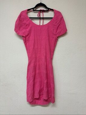 Free People NWT Women's pink open back mini Dress size M
